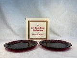 Avon 1876 Cape Cod Cranberry Glass Collection - 10 Piece Set
