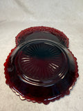 Avon 1876 Cape Cod Cranberry Glass Collection - 10 Piece Set