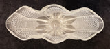 L.E. Smith Clear Pressed Glass Hobnail Fan Vase