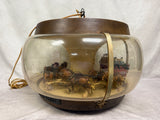 Budweiser Clydesdale Team Carousel Hanging Light Fixture - Works!