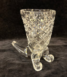 Toscany Cut Crystal Horn of Plenty Vase
