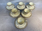 Noritake Barrymore Cups and Saucers - 6 Sets, Like New!