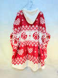 Chick-Fil-A Oversized Hooded Fleece Pull-over - Adult Size, Like New!