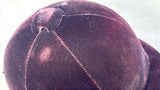 International Riding Helmets Burgundy Velvet English Hunter Harness Cap, Size 7 1/8 - Like New!