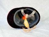 International Riding Helmets Burgundy Velvet English Hunter Harness Cap, Size 7 1/8 - Like New!
