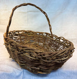 Vintage 25 in. Grapevine Gathering Basket
