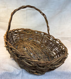 Vintage 25 in. Grapevine Gathering Basket