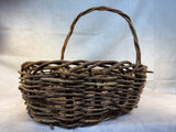 Vintage 25 in. Grapevine Gathering Basket