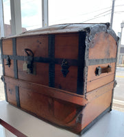 Antique 1873 Gorgeous Dome Top Trunk