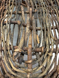 Vintage 25 in. Grapevine Gathering Basket
