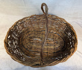 Vintage 25 in. Grapevine Gathering Basket
