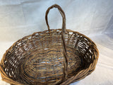Vintage 25 in. Grapevine Gathering Basket