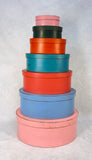 Nesting Set of 7 Oval Shaker Boxes with Lids