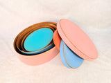 Nesting Set of 7 Oval Shaker Boxes with Lids