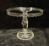 Antique Hobbs Brock Tree of Life Glass Cake Stand