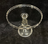 Antique Hobbs Brock Tree of Life Glass Cake Stand