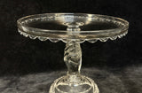 Antique Hobbs Brock Tree of Life Glass Cake Stand