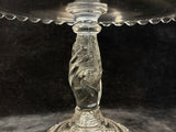 Antique Hobbs Brock Tree of Life Glass Cake Stand