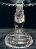 Antique Hobbs Brock Tree of Life Glass Cake Stand