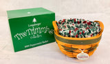 Longaberger 1999 Limited Edition Peppermint Basket w/Linings
