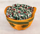 Longaberger 1999 Limited Edition Peppermint Basket w/Linings