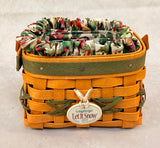 Longaberger 2000 Limited Edition Let It Snow Basket w/Linings