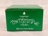 Longaberger 2000 Limited Edition Let It Snow Basket w/Linings