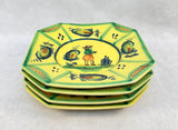 HB Henriot Quimper France Soleil Yellow Ceramic Breton Man Dinnerware - Lot of 12 Pieces