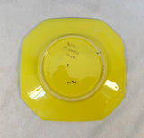 HB Henriot Quimper France Soleil Yellow Ceramic Breton Man Dinnerware - Lot of 12 Pieces