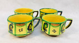 HB Henriot Quimper France Soleil Yellow Ceramic Breton Man Dinnerware - Lot of 12 Pieces