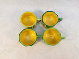 HB Henriot Quimper France Soleil Yellow Ceramic Breton Man Dinnerware - Lot of 12 Pieces
