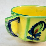 HB Henriot Quimper France Soleil Yellow Ceramic Breton Man Dinnerware - Lot of 12 Pieces