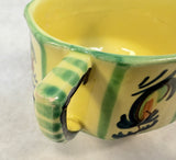 HB Henriot Quimper France Soleil Yellow Ceramic Breton Man Dinnerware - Lot of 12 Pieces