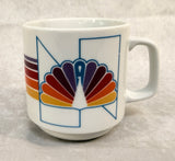 Vintage NBC Rainbow Peacock Logo Mug Papel