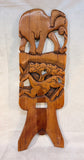 Carved Wood Birthing Chair Back Panel