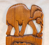 Carved Wood Birthing Chair Back Panel
