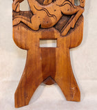 Carved Wood Birthing Chair Back Panel