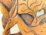 Carved Wood Birthing Chair Back Panel