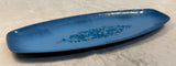 Vintage Bovano Seaglass Enamel Oval Plate