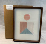 Little Paper Warriors Fiber Art Work, Framed