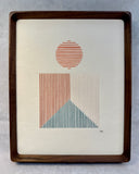 Little Paper Warriors Fiber Art Work, Framed