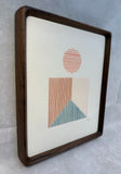 Little Paper Warriors Fiber Art Work, Framed