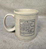 City of New York 2007 Starbucks Blueprint Mug