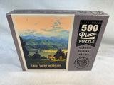 500 Piece Great Smoky Mountains National Park Vintage Poster Puzzle - Certified Complete!