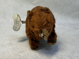 Vtg. Modern Toys Japan Wind-Up Walking Brown Bear w/Key