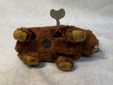 Vtg. Modern Toys Japan Wind-Up Walking Brown Bear w/Key
