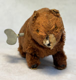 Vtg. Modern Toys Japan Wind-Up Walking Brown Bear w/Key