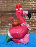 3.5 ft. LED Flamingo with Coconut Drink Inflatable - Like New!