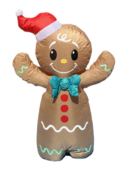 3.5 ft. LED Gingerbread Man Inflatable - Like New!