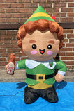 3.5 ft. Buddie The Elf with Syrup Inflatable - Like New!